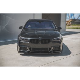 Накладка сплиттер на передний бампер Вариант3 на BMW 5 F10 / F11 M-Pack